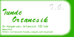 tunde ortancsik business card